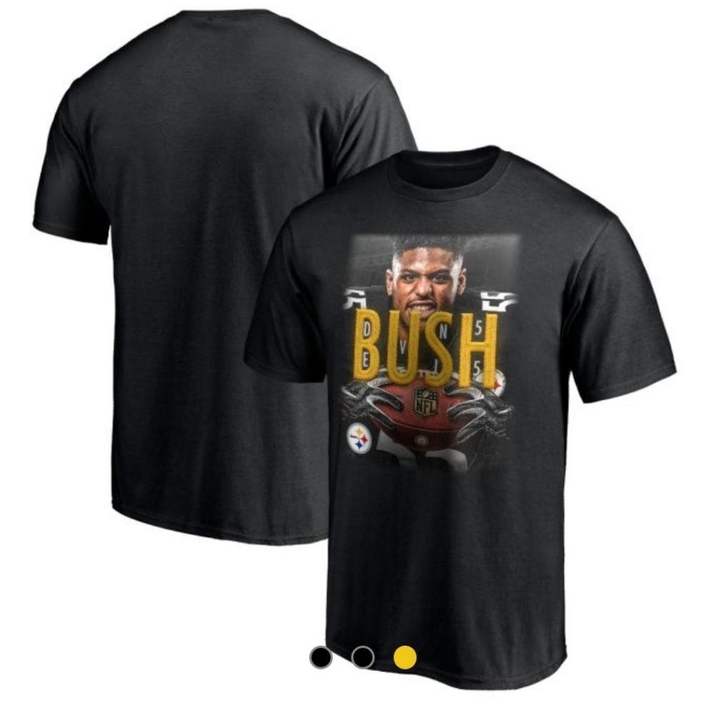 💛 NFL Black‎ Graphic T-ShirtPittsburgh Steelers #55 Devin Bush T-Shirt. Size M